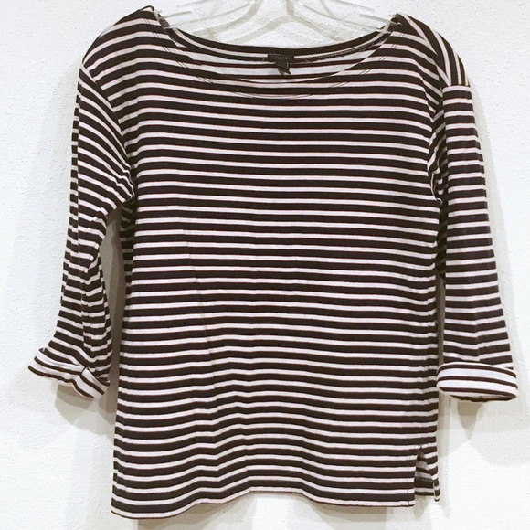 J. Crew Striped Rolled Tee Size XS EUC - Picture 2 of 4